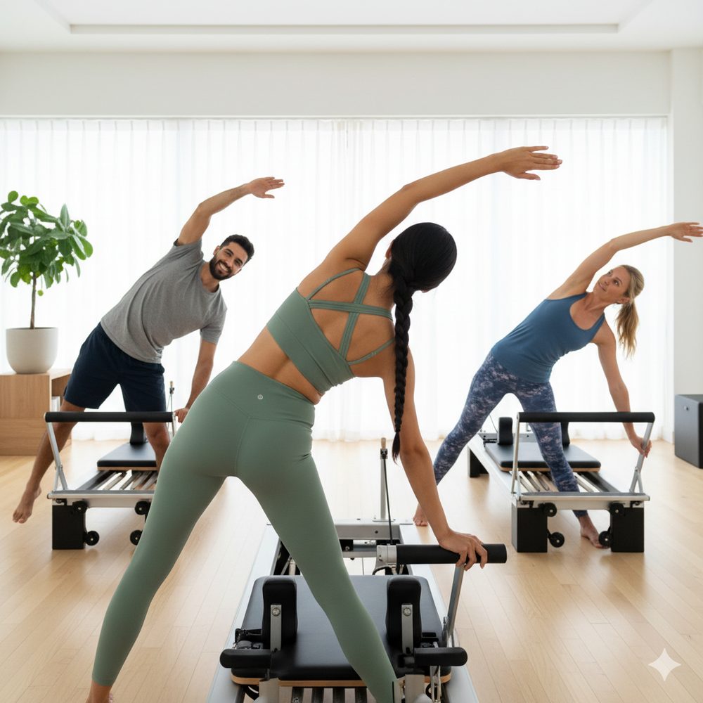 Krankengymnastik am Gerät am Pilates Reformer in Köln Ehrenfeld